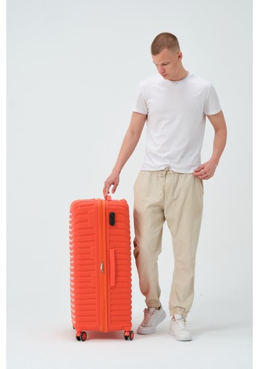 Keo-plus Turuncu Büyük Boy Silikon Kırılmaz Pp Valiz Turuncu