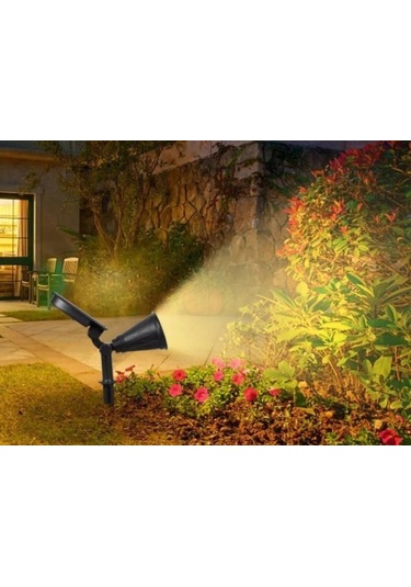 4 Adet 7 Watt Solar Güneş Enerjili Kazıklı Çim Armatür Amber Rgb