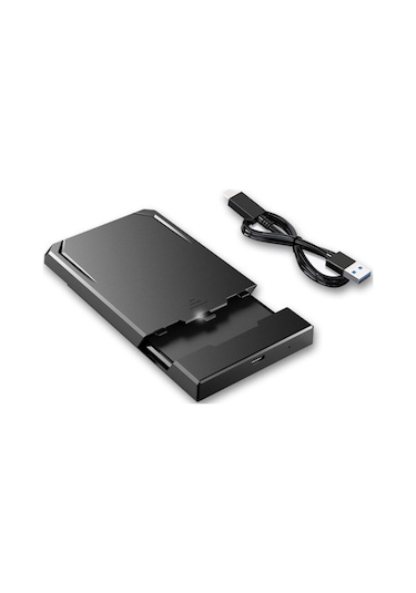 Cool-fish K801 Taşınabilir Sabit Disk Kutusu 2,5 İnç Sata Hdd Muhafazası Yüksek Hızlı Tip-c Arayüzü Aletsiz Tasarım Hdd Kutusu