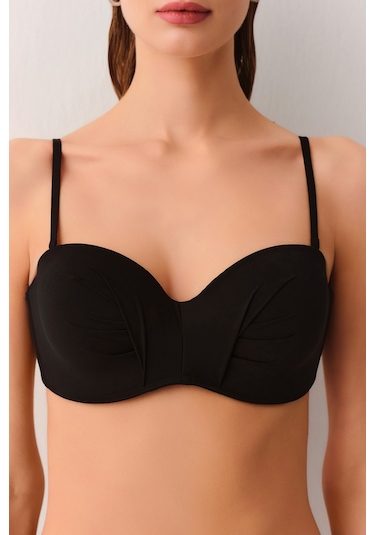 Suwen Diana Straplez Bikini Üst Sbn25565012 Siyah