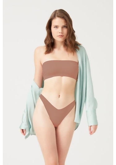 Lazer Kesim Kadın Brezilya Külot 3'lü Paket-3 Çok Renkli 4 Çok Renkli