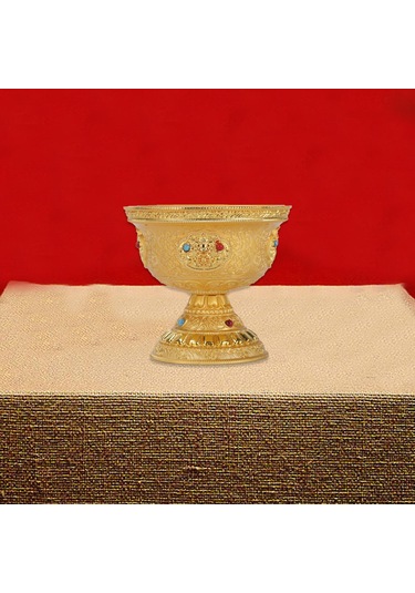 Suntek İbadet Kupası Ev Budist Alar Malzemeleri Tibet Su Sunan 10.2x9cm