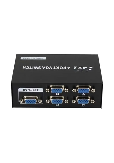 Vga Switch Çoklayıcı Anahtarlı Manuel Vga Çoğaltıcı 4 Port 4 Kasa 1 Ekran