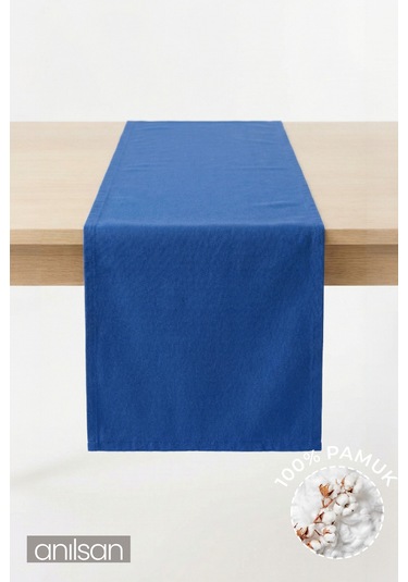 40x110 Cm Mavi Masa Runner Mavi