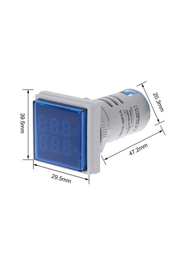 Reedark "küçük Ve Pratik Led Voltmetre Ampermetre - Ac 60-500v / 0-100a Ölçüm"