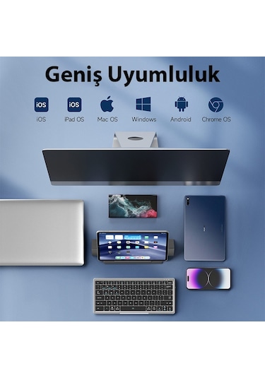 Dux Ducis Universal Ok Series Kablosuz Bluetooth Klavye Touchpad