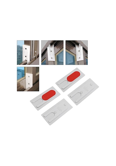 Suntek Sürgülü Kapı Pencere Için 4 Parça Rüzgar Açık-gri