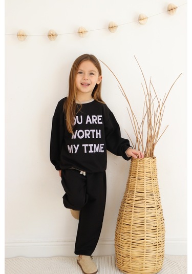 2 Li Takım Baskılı İki İp Siyah