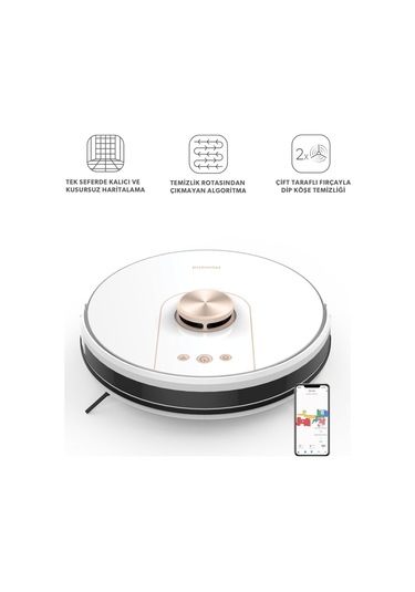 Homend Alex Laser Pro 1285H Haritalamalı Akıllı Robot Süpürge Beyaz Gold