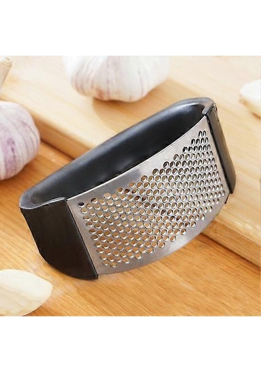 Paslanmaz Çelik Sarımsak Presi Salıncak Tutma Saplı Bulaşık Makinesinde Yıkanabilir Sarımsak Presi Doğrayıcı Kıyma Makinesi Kırıcı Kıyma Aletleri Mutfak Aletlerisiyah Siyah