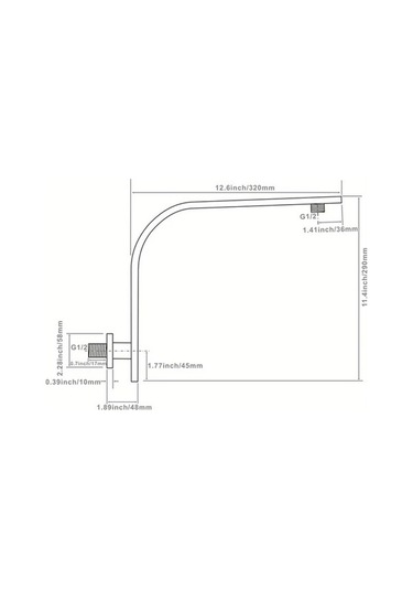 Fastbuy Çelik Kuyruğu Duş Başlığı Kolu, Teflon Bantlı, Siyah, Katı Pirinç Montaj, Kare Desen/ Siyah