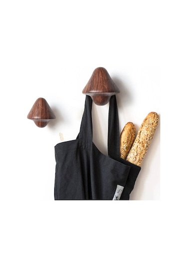 Suntek Vidalı Duvar Kancası Mantar Tasarımlı Kapı Askısı Duvar Asma Kancası S Kahverengi 5 KG Çok Renkli