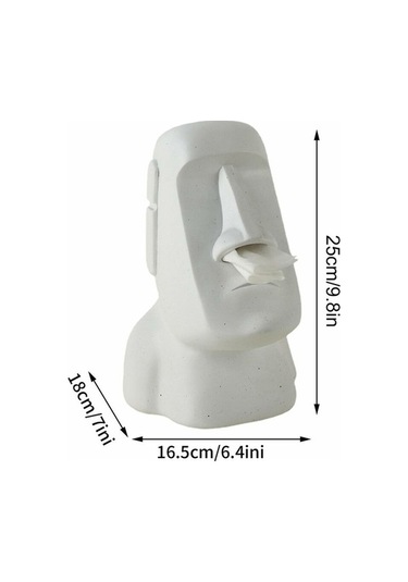 Novahub Moai Doku Kutusu Tutucusu: Mutfak, Yatak Odası, Ofis Dekoru - Reçine Doku Dispenseri Diğer