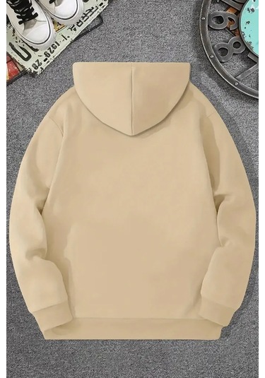 Florida Baskılı Oversize Sweatshirt Bej