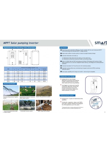Smart 2.2kw 3hp Solar Pompa Sürücüsü