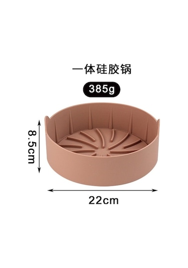 Pazly Air Fryer Silikon Izgara Plakası Çok İşlevli Silikon Mat Instant Pot Aksesuarları Yuvarlak 16cm Gri Gri