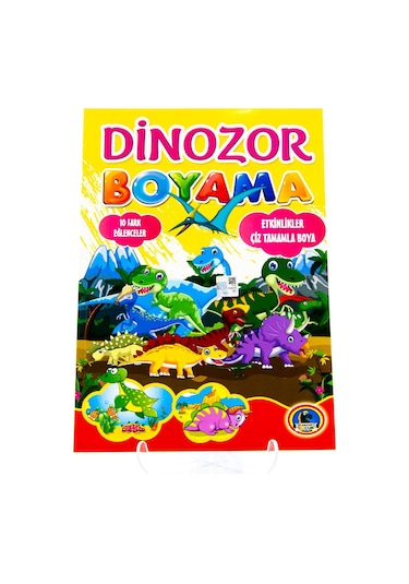 Dinazor Boyama Kitabı Renkli Boya Defteri. Örnekli. Büyük Boy. 12