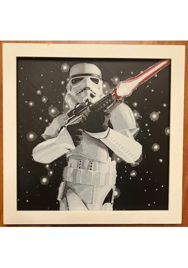 Stormtrooper 3d Baskı Tablo Çerceve