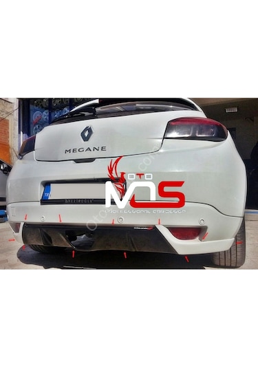 Renault Megane 3 Coupe Arka Difüzör Rs Görünüm Fiberglass Boyasız