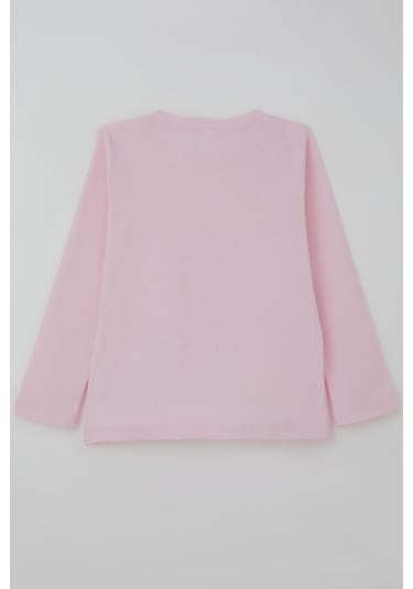 Breeze Kız Çocuk Uzun Kollu Tişört Basic 4-8 Yaş, Pembe Pembe