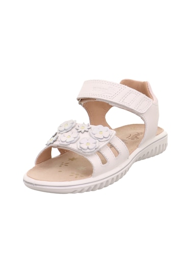 Superfit Sparkle Kız Çocuk Sandalet Çiçekli - Açık Krem 009019-1000