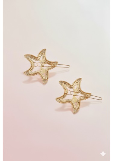 Love Modelli Metal Toka, Metal Klipsli Love Toka 2 Adet Altın