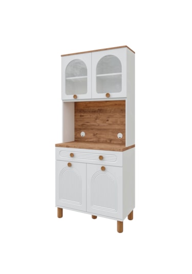 Rosa Kahve Köşesi - 93 Cm Mdf Mutfak Dolabı - Led Aydınlatmalı...