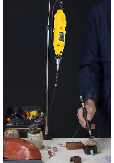 Stilmax Italy SUPER600 500 W Devir Ayarlı Çift Gravür Oyma Taşlama Set