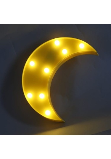 Dekoratif Led Ay Gece Lambası Beyaz