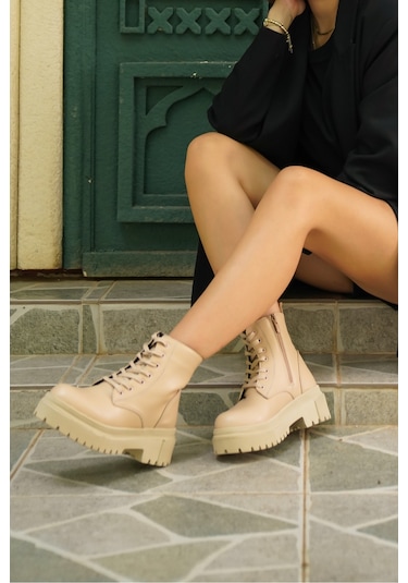 D034 Kadın Soğuk Geçirmez Kışlık Ortopedik Bot Nut