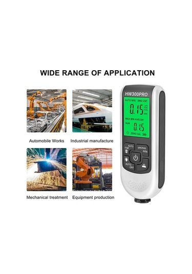 Trendooze Profesyonel Otomotiv Ölçer Kaplama Kalınlığı İçin Ekran Dijital Beyazı Vz