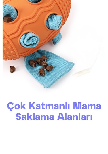 Köpek Snuffle Topu Mama Saklama Ve Çiğneme Oyuncağı