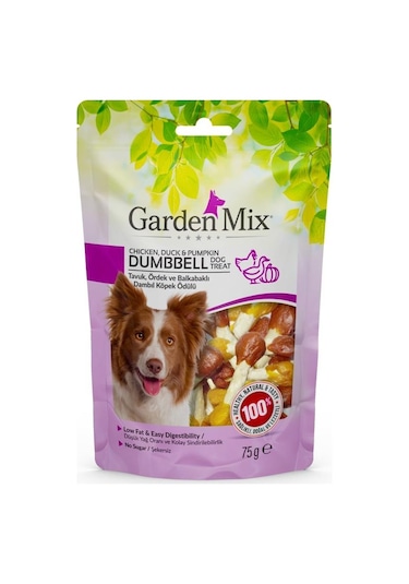 Garden Mix Tavuk Ördek ve Balkabaklı Dambıl Köpek Ödülü 75 G