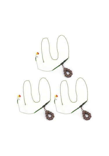 Kangvka Klasik Çelik Kuru Balık Olta Seti - 100g Ağırlık, 4/6/8 Numara İğneler, 3'lü Paket