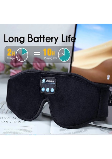 Lixiaqu01 Uyku Kulaklıkları İçin Maske Bluetooth 3d Göz Maskesi