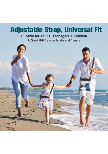 Fosenze Şeffaf Pvc Çapraz Çanta, Konser Ve Stadyumlar İçin Çok Amaçlı Kullanım, Ayarlanabilir Omuz Askısı, Güvenlik Dostu Siyah