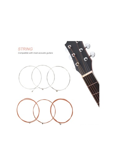 Hfambition Akustik Gitar Teli Seti - Bakır Alaşımlı, Otomatik Sarım Makinesi Üretimi, Anti-çoroz Teknoloji, Uygun Ton Ve Dayanıklılık