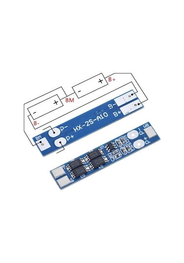 Komponentci 2s 8a Bms 8.4v 18650 Lityum Pil Şarj Koruma Kartı