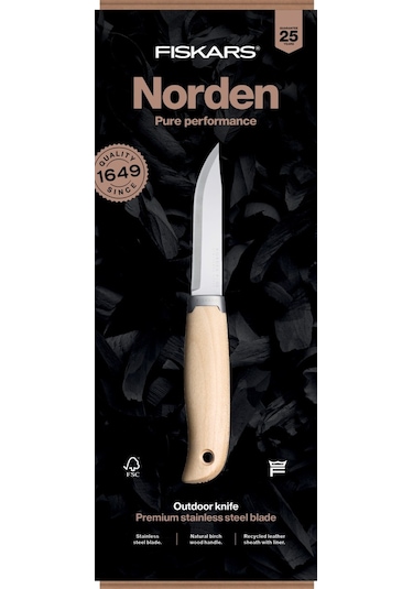 Fiskars 1072090 Norden Ahşap Saplı Bıçak