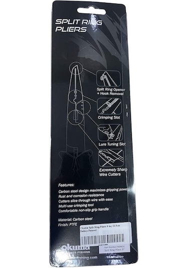 Okuma Split Ring Pliers 9 İnç 22.5cm Balıkçı Pensesi
