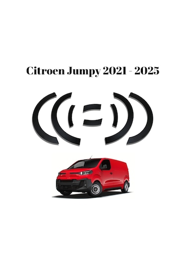 Citroen Jumpy 2021 2022 2023 2024 2025 Uyumlu Kapı Ve Çamurluk Koruma Premium Dodik Seti Siyah 8 Parça Tam Set