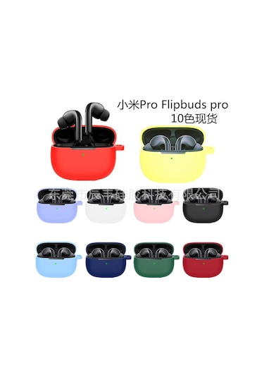 Xiaomi Gürültü Azaltma Pro Flipbuds Pro Kulaklıklar İçin Silikon Koruyucu Kılıf Kırmızı