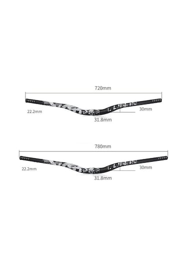 Artfulabode Yol Yokuş Yarış X Renkli Lunje Kol Gidon Geniş Mtb Bisiklet Bar 780mm/mor 720-780mm 31.8 - Fm Mor