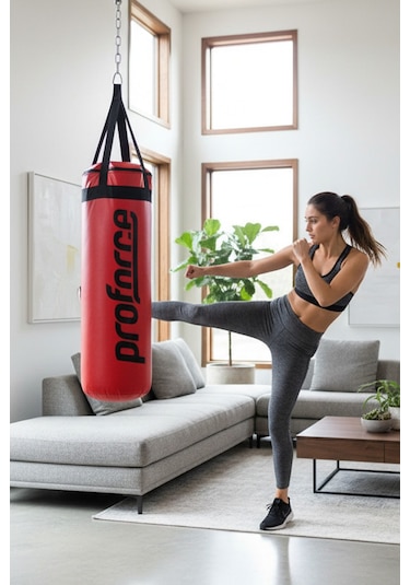 Proforce Boks Torbası 60 Cm 60x20 Kırmızı Siyah