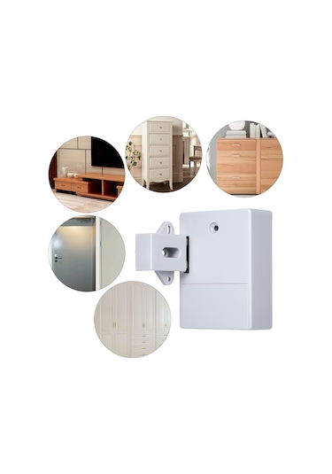 Suofeng Gizli Rfıd Dolap Kilit - Ahşap Dolap/çekmece/depolama Kutusu İçin - 2 Anahtar + Kart İle Güvenlik - Dıy Kurulum - Pil Yok