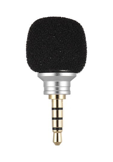 Skycıty Mini Gümüş Renk Cep Telefonu Dik Bağlantılı Mikrofon