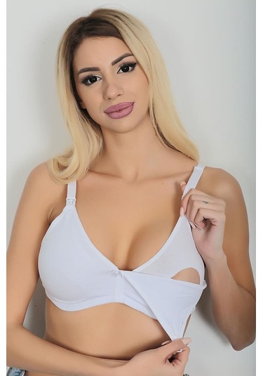 Sistina Bayan Beyaz Lohusa Anne Emzirme Sütyeni 505 Beyaz