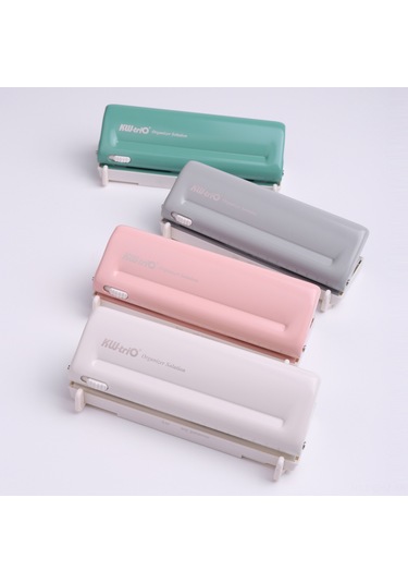 Aubyhe 9173 6 Delikli Delici 10 Adet A4 Kağıt Kapasitesi Ayarlanabilir Ölçü Çubuğu 19/38/51/70mm Aralık Ayarı A4/a5/a6/a7/b5 Vb. Uyumlu Gri Gri