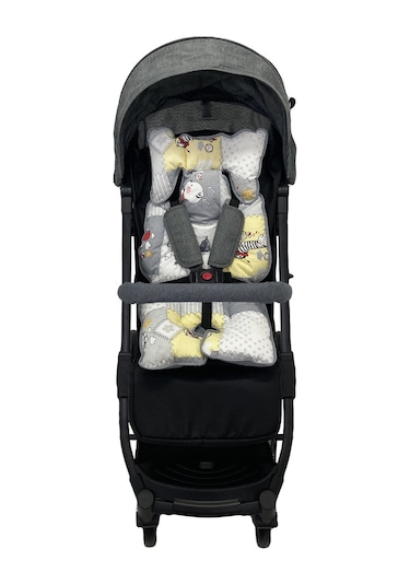 Ezh P1010 Puset ve Oto Koltuğu Minderi Gri-Sarı