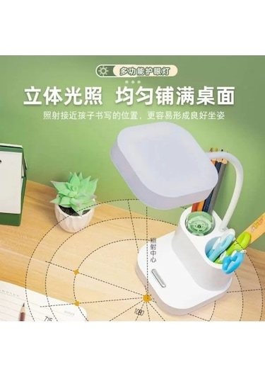 Şarjlı Dokunmatik 3 Renk 40 Led Çalışma Okuma Işığı Gece Lambası